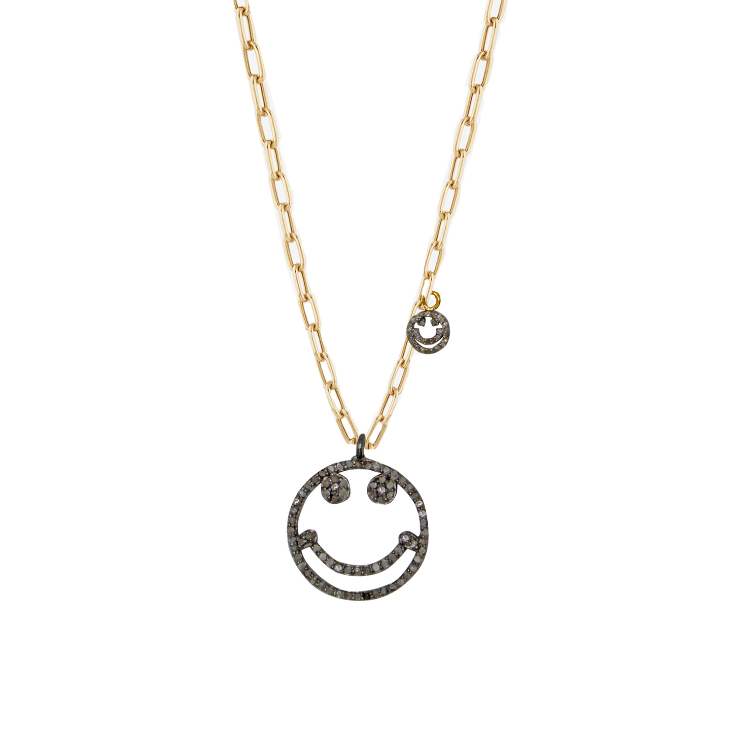 Super Woman Happy Face Charm Necklace