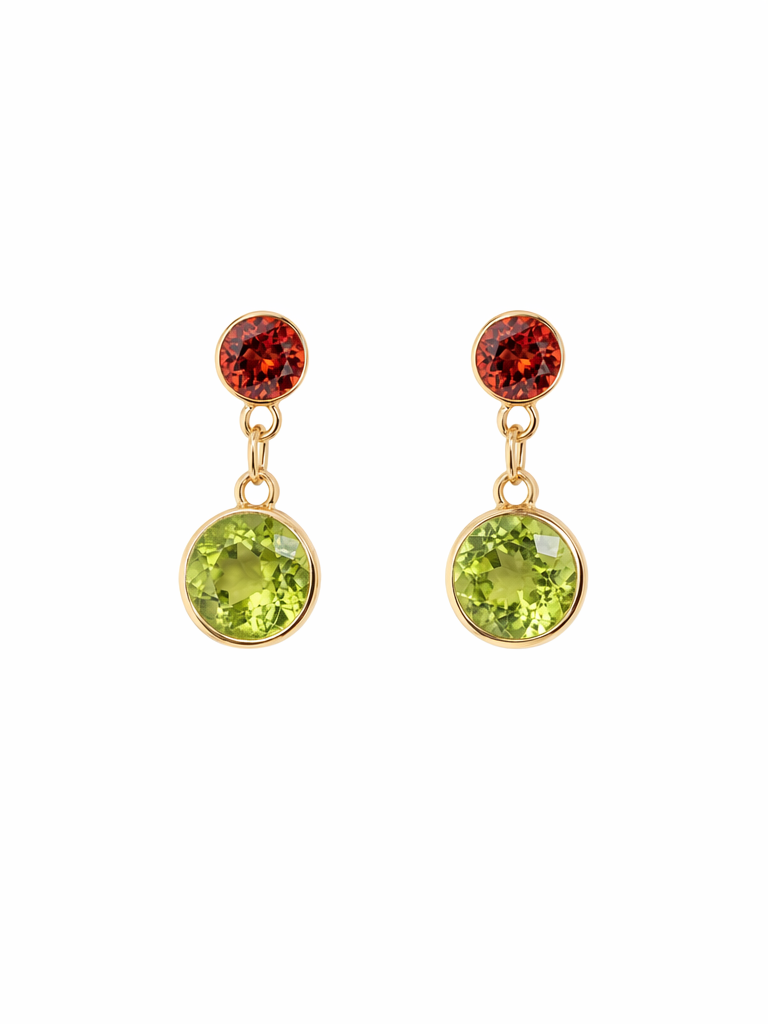 Modern Precious Stone Drop Earrings