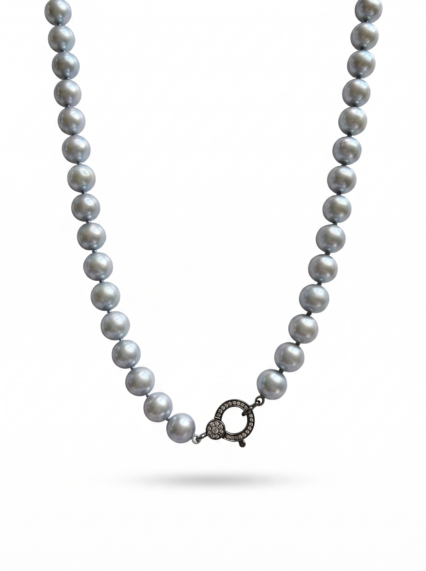 Luminous Grey Pearl Necklace