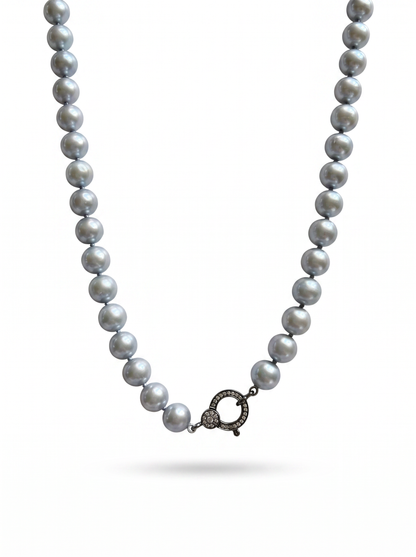 Luminous Grey Pearl Necklace