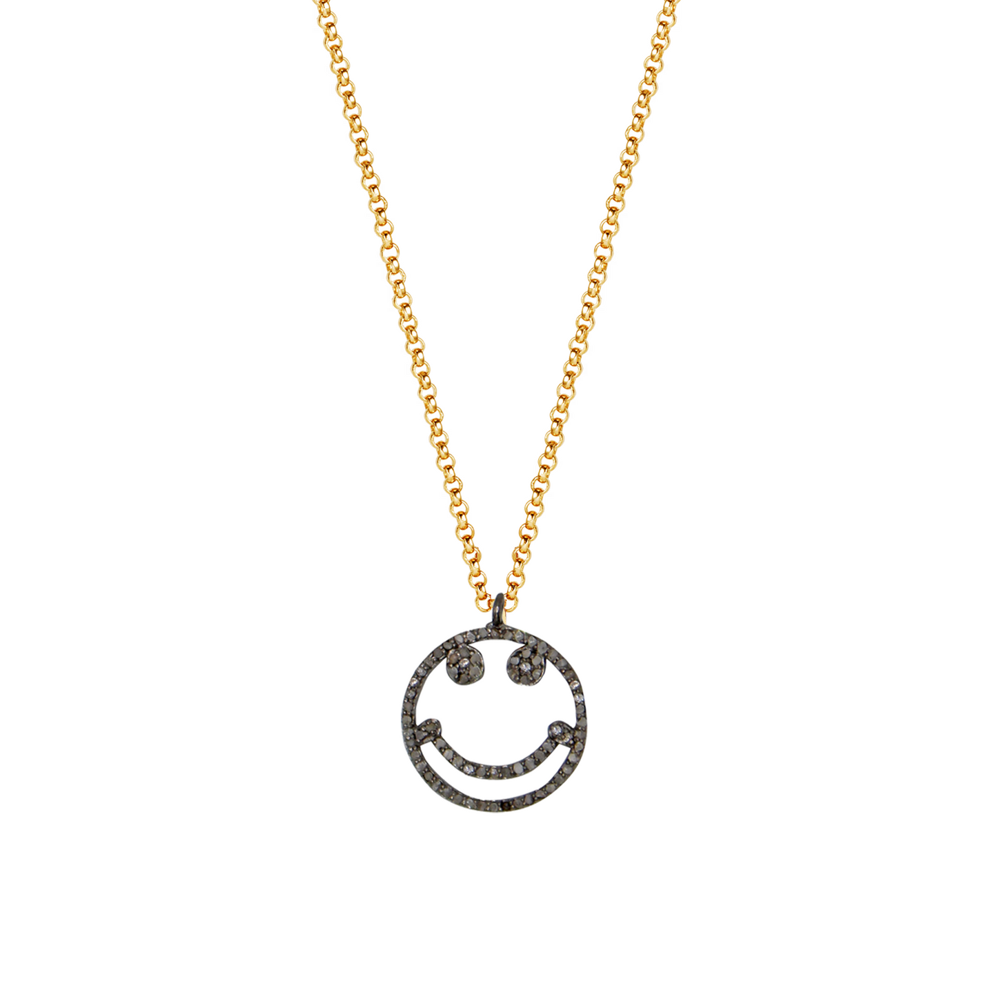 Super Woman Happy Face Charm Necklace