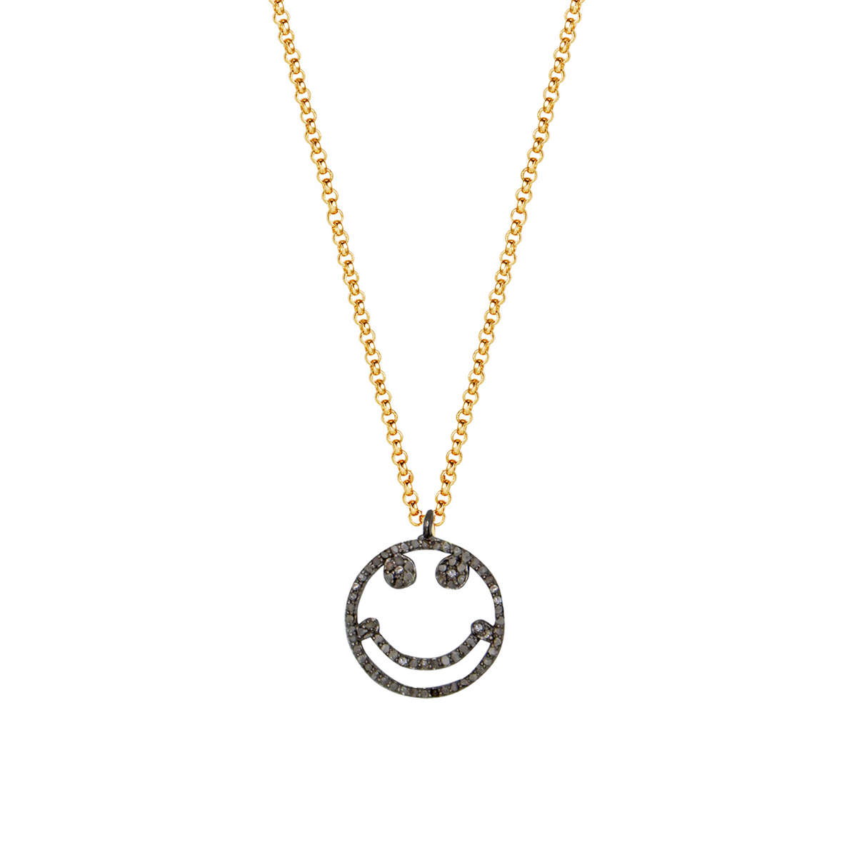Super Woman Happy Face Charm Necklace