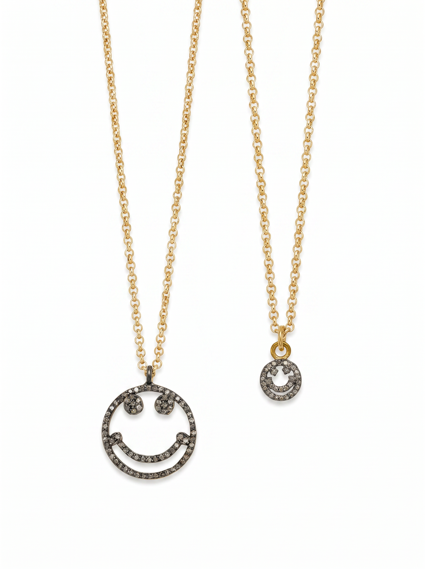 Super Woman Happy Face Charm Necklace