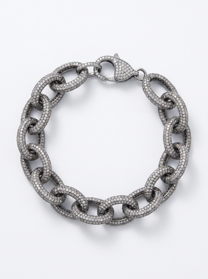 Super Woman Large Link Diamond Bracelet
