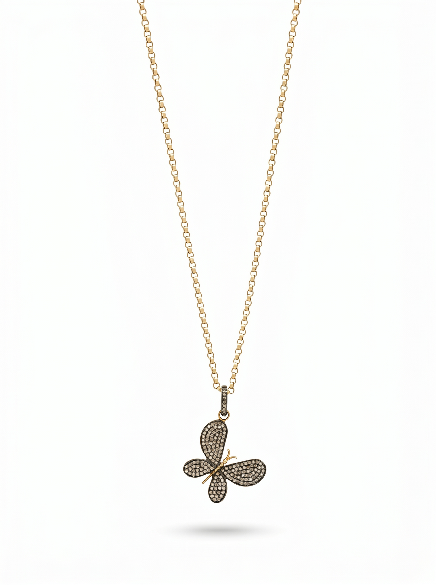 Super Woman Floating Butterfly Necklace