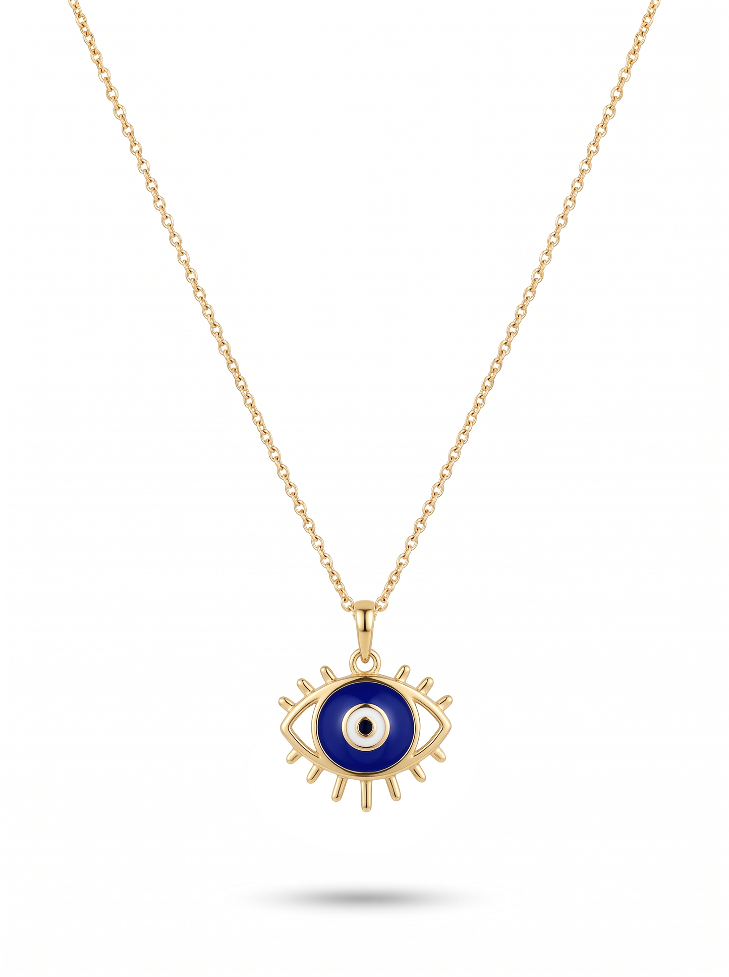 Second Nature Lashed Evil Eye Necklace, Cobalt