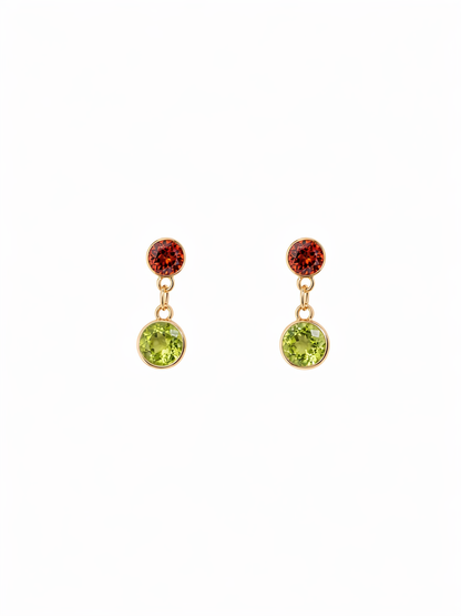 Modern Precious Stone Drop Earrings