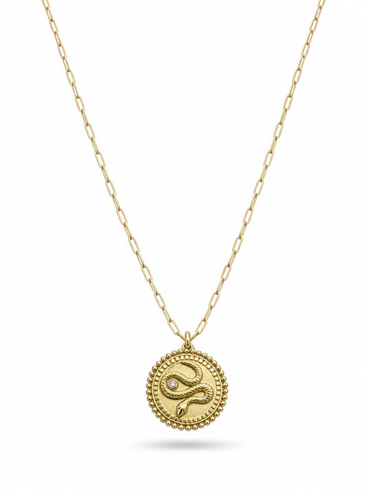 Second Nature Snake Medallion Necklace