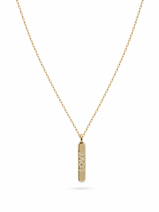 Second Nature Vertical LOVE Bar Necklace