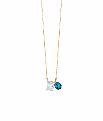 Modern Blue Topaz Necklace