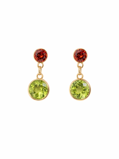 Modern Precious Stone Drop Earrings