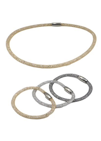 Swarovski Mesh Bracelet Small - Gold