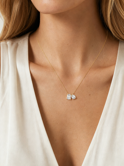 Modern White Topaz Necklace