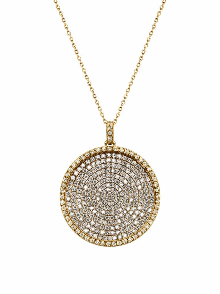 Reserve Pavé Disc Necklace