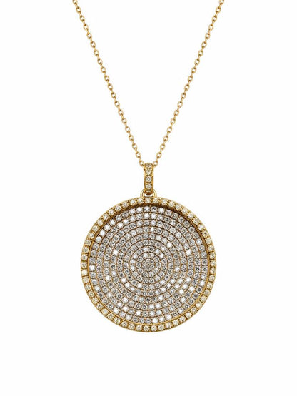 Reserve Pavé Disc Necklace
