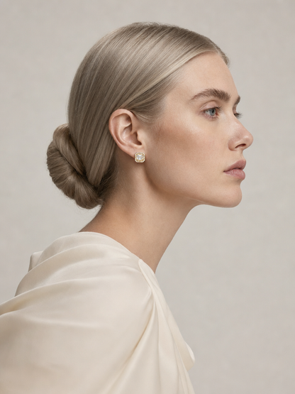 Reserve Step Halo Rectangle Studs