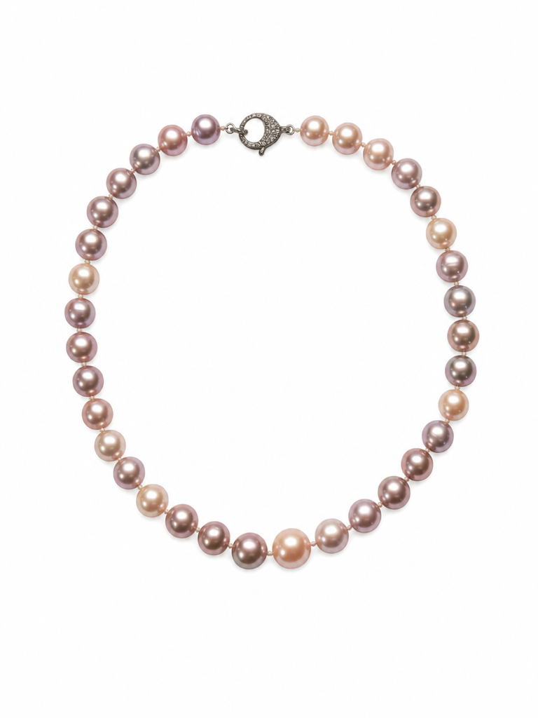 Luminous Blush Pearl Necklace