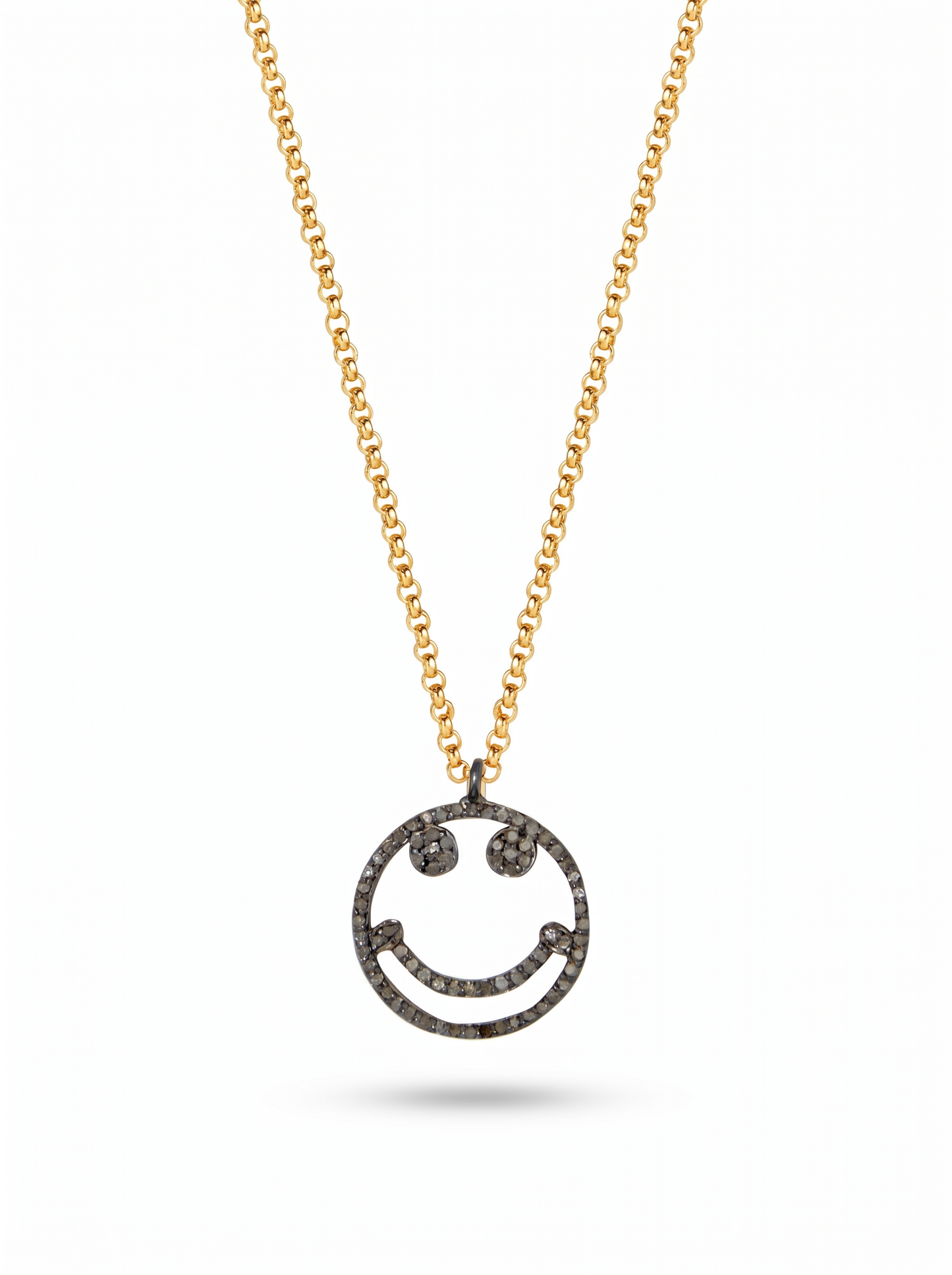Super Woman Happy Face Charm Necklace