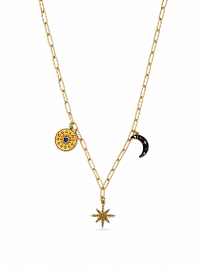 Second Nature Sun, Moon & Star Charm Necklace