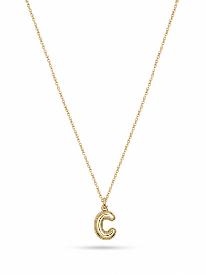 Second Nature Puffy Initial Necklace