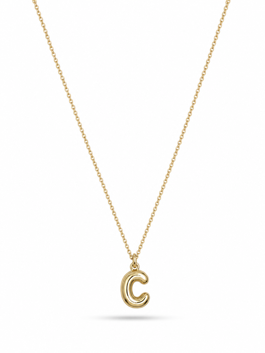 Second Nature Puffy Initial Necklace