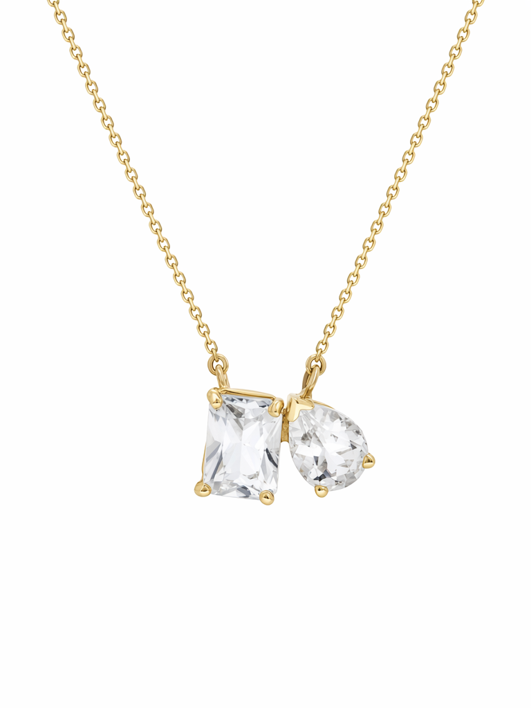 Modern White Topaz Necklace