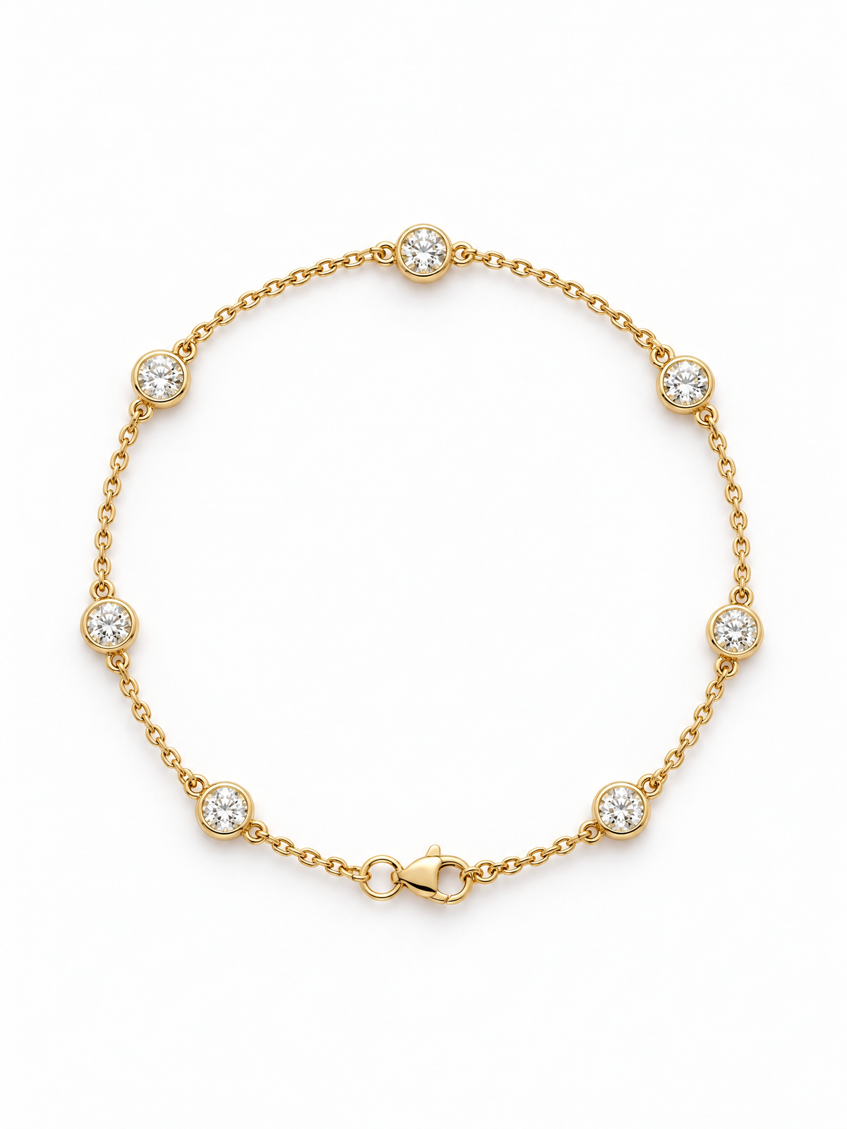 Reserve Diamond Station Bracelet - Yellow Gold