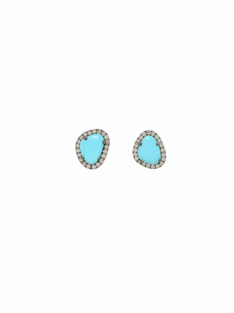 Modern Turquoise Vintage Post Earrings