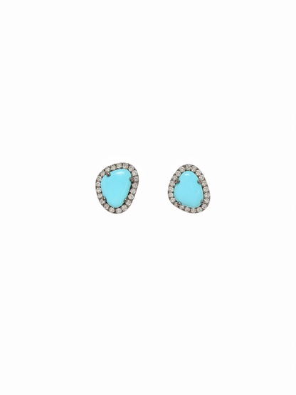Modern Turquoise Vintage Post Earrings