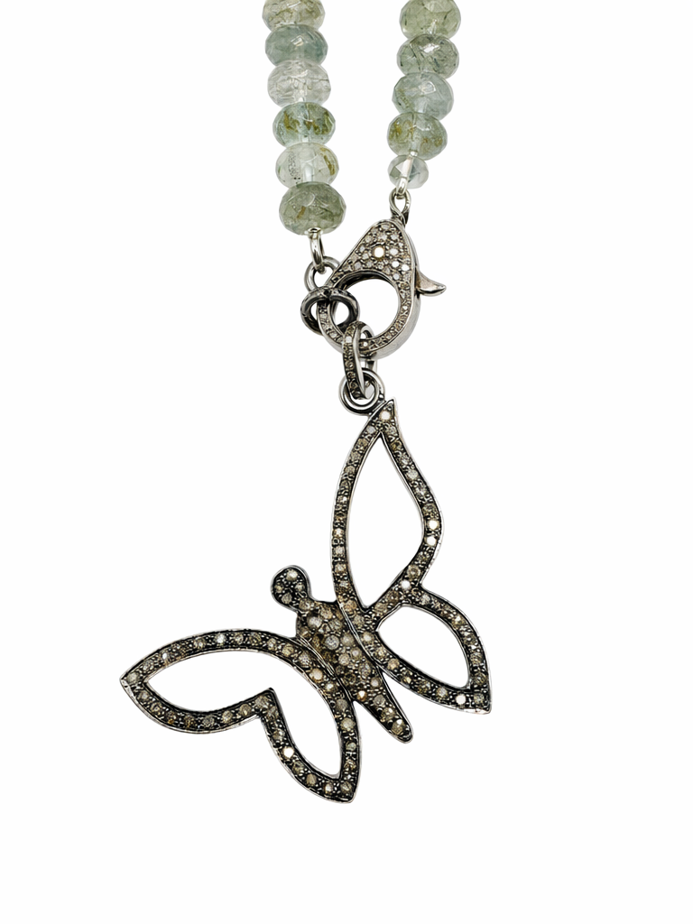 Modern Green Aquamarine Necklace