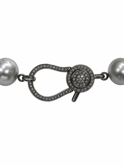 Luminous Majestic Grey Pearl Necklace