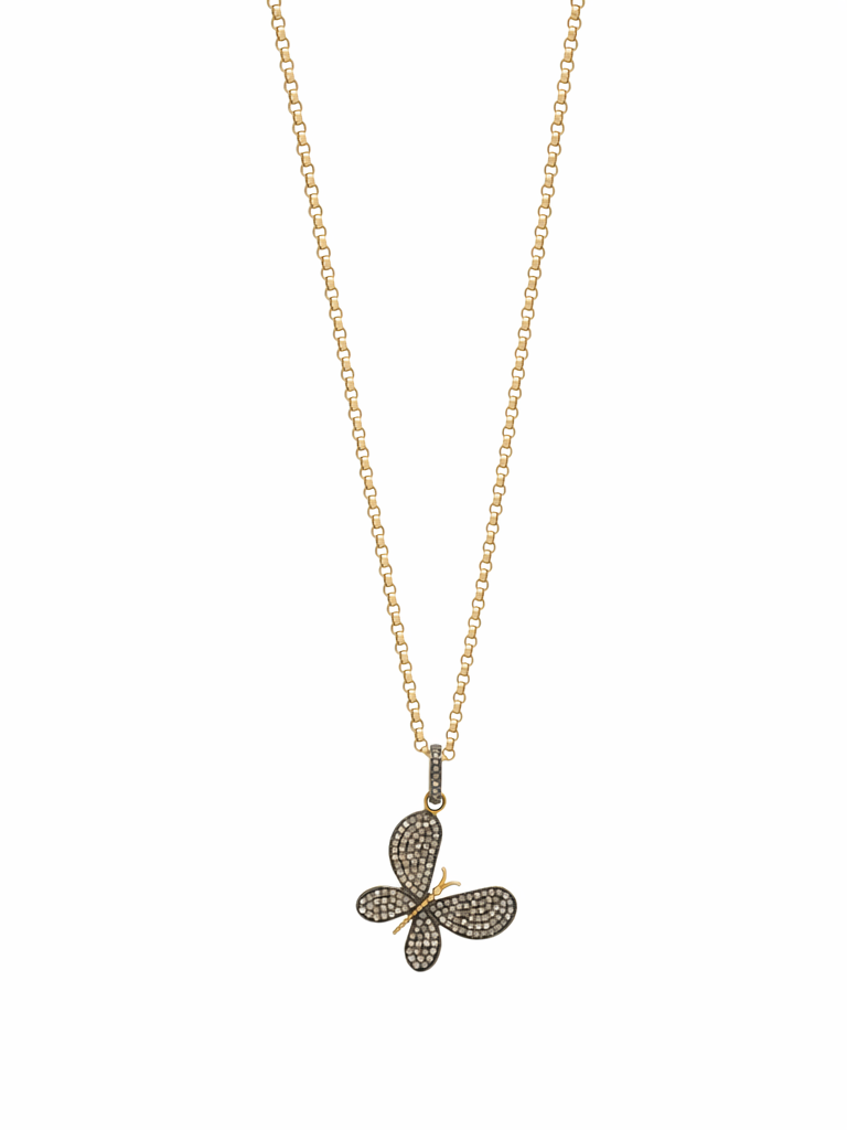 Super Woman Floating Butterfly Necklace