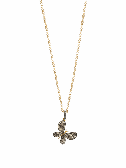 Super Woman Floating Butterfly Necklace