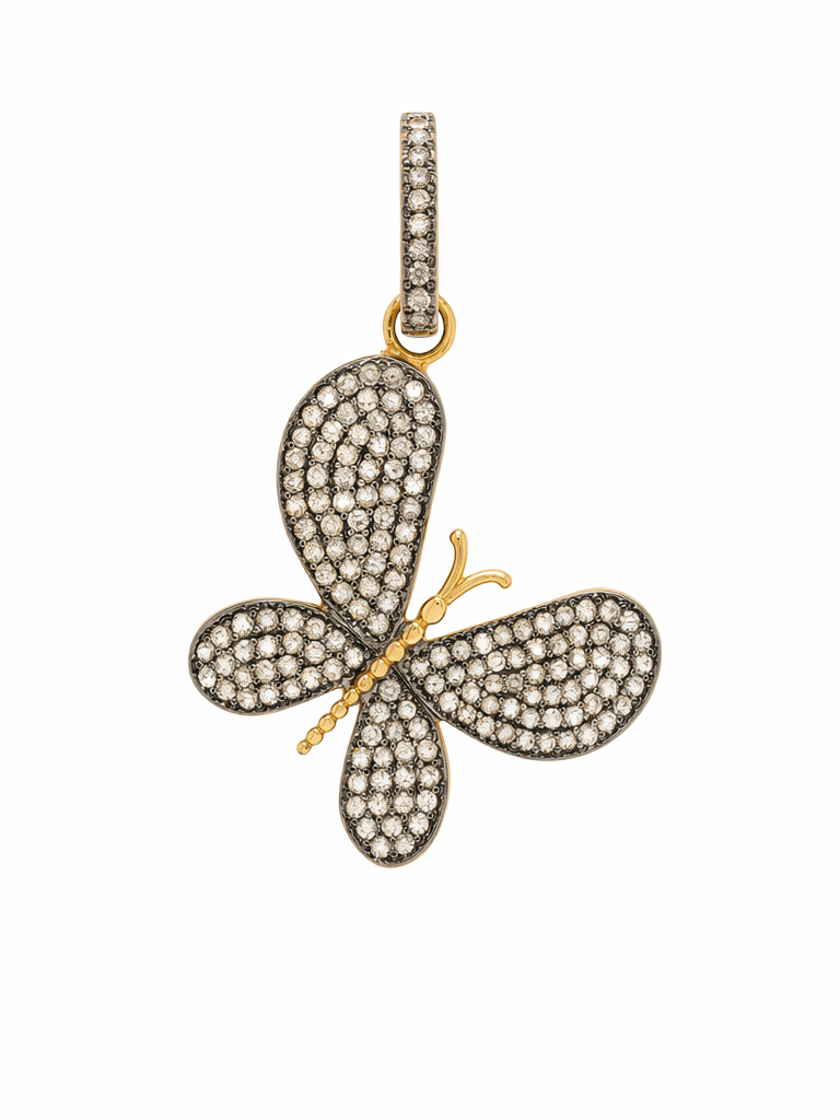 Super Woman Floating Butterfly Necklace