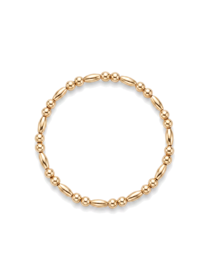 Second Nature Oval & Round Gold Bead Bracelet
