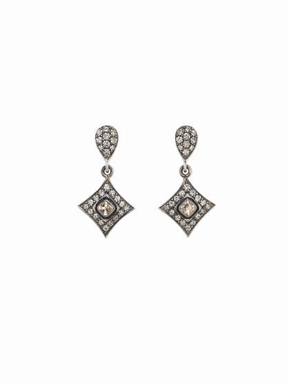 Modern Diamond Vintage Drop Earrings