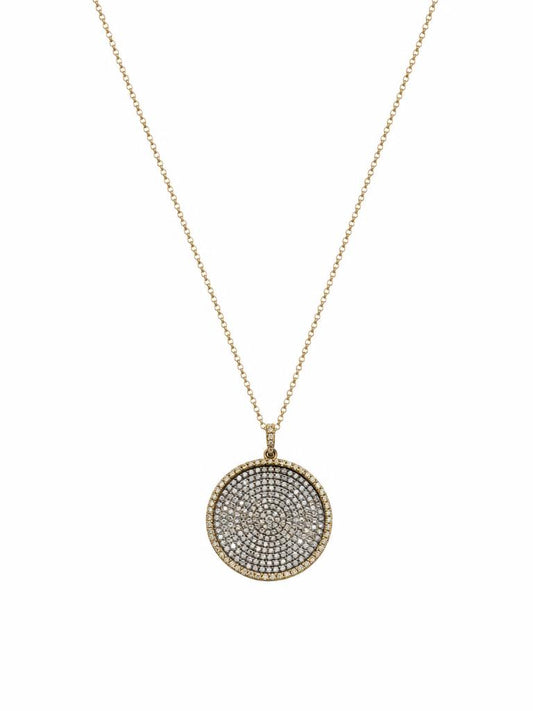 Reserve Pavé Disc Necklace