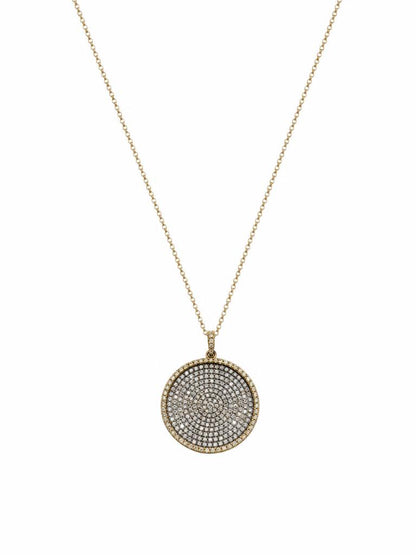 Reserve Pavé Disc Necklace