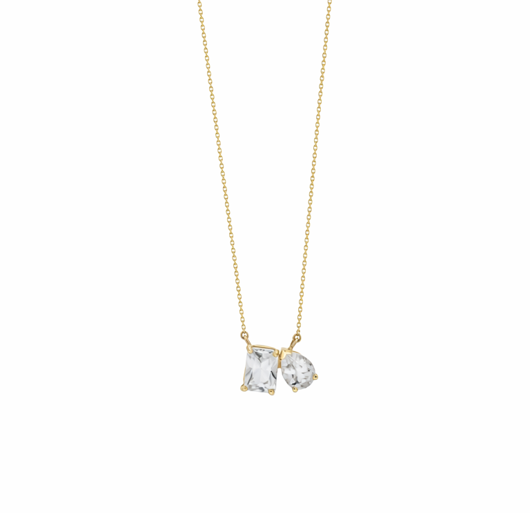 Modern White Topaz Necklace