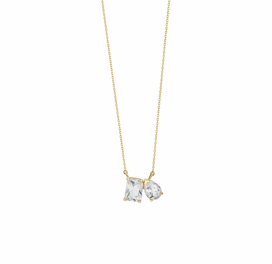 Modern White Topaz Necklace